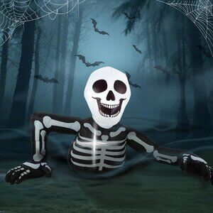 7.5FT Scary Skeleton Halloween Blow Up Inflatable Decoration with LED Light